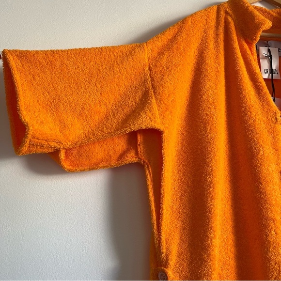 La Veste Ship Wheel Kimono Towel Dress in Orange - Picture 7 of 16